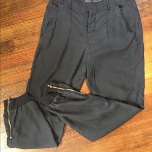 Zara silky cargo jogger zip hem XS